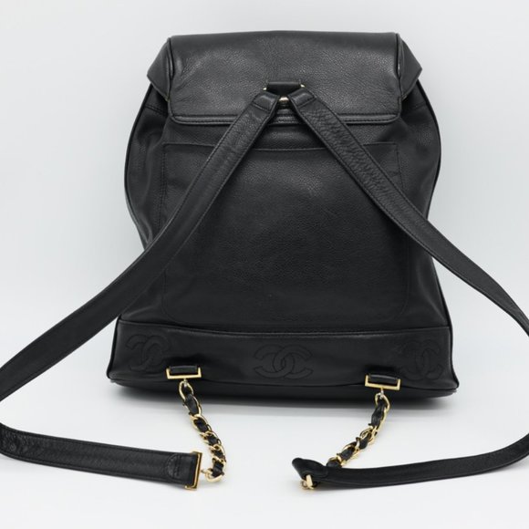 Chanel Triple Stitched CC Caviar Medium Flap Backpack - Picture 12 of 12